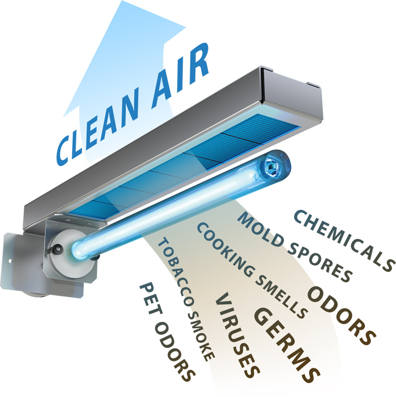 graphic illustration signifying air quality and purification